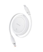 BASEUS FREE2PULL MINI USB-C TO USB-C USB CABLE, 60W, 1, WHITE (P10364500211-01) (BASP10364500211-01)
