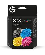 HP ΜΕΛΆΝΙ INKJET NO.308 2-PACK BLACK/TRI-COLOR (6L6S6UE) (HP6L6S6UE)