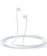 QCY LH1 WHITE - WIRED SEMI-EAR EARPHONES W. MIC IOS ANDROID TYPE-C 1,15M CABLE 20-20KHZ