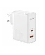 BASEUS TRAVEL CHARGER GAN5 PRO QUICK WALL CHARGER C+U, PD3.0, QC4.0 +, AFC, 100W EU WHITE (CCGP090202) (BASCCGP090202)
