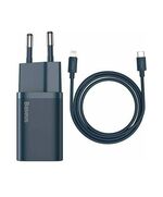 BASEUS ΦΟΡΤΙΣΤΉΣ ΜΕ ΘΎΡΑ USB-C ΚΑΙ ΚΑΛΏΔΙΟ LIGHTNING 20W POWER DELIVERY ΜΠΛΕ (SUPER SI) (TZCCSUP-B03) (BASTZCCSUPB03)