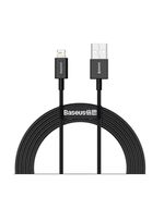BASEUS LIGHTNING SUPERIOR SERIES CABLE, FAST CHARGING, DATA 2.4A, 1M BLACK (CALYS-A01) (BASCALYS-A01)