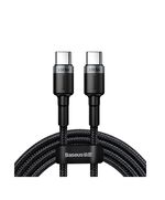 BASEUS CAFULE BRAIDED USB 2.0 CABLE USB-C MALE - USB-C MALE ΓΚΡΙ 2M (CATKLF-ALG1) (BASCATKLF-ALG1)
