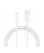 BASEUS LIGHTNING SUPERIOR SERIES CABLE, FAST CHARGING, DATA 2.4A, 1.5M WHITE (CALYS-B02) (BASCALYS-B02)