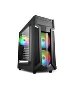 SHARKOON VG6-W RGB GAMING MIDI TOWER COMPUTER CASE BLACK (17581247) (SHR17581247)