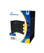 MEDIARANGE DVD CASE FOR 10 DISCS 33MM BLACK PACK 3 (MRBOX35-10)