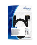 ΚΑΛΏΔΙΟ MEDIARANGE DVI MONITOR CONNECTION, DIGITAL DUAL LINK, DVI PLUG (24+1)/DVI PLUG (24+1), 2.0M, BLACK (MRCS129)