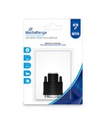 MEDIARANGE VGA TO DVI ADAPTER, GOLD-PLATED, VGA SOCKET/DVI-I PLUG (24+5 PIN), BLACK (MRCS172)