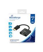 ΚΑΛΏΔΙΟ MEDIARANGE DVI TO DISPLAYPORT CONVERTER, GOLD-PLATED, DVI-I SOCKET (24+5 PIN)/DP PLUG, 15CM, BLACK (MRCS174)