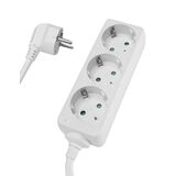 POWERTECH ΠΟΛΎΠΡΙΖΟ PT-868, 3X SCHUKO, 16A, 1.5M, ΛΕΥΚΌ