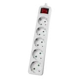 POWERTECH ΠΟΛΎΠΡΙΖΟ PT-886, 5X SCHUKO, 16A, ΧΩΡΊΣ ΚΑΛΏΔΙΟ, ΛΕΥΚΌ