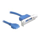 DELOCK ΚΆΡΤΑ ΕΠΈΚΤΑΣΗΣ USB 19 PIN ΣΕ 2X USB 3.0 82976, LOW PROFILE