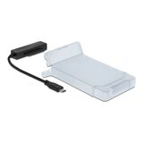 DELOCK ΑΝΤΆΠΤΟΡΑΣ USB-C ΣΕ SATA 64084 ΜΕ ΘΉΚΗ ΓΙΑ 2.5" HDD/SSD, 6GBPS