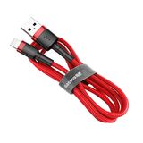 BASEUS LIGHTNING CAFULE CABLE 2.4A 1M RED + RED (CALKLF-B09) (BASCALKLF-B09)