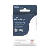 MEDIARANGE PLASTIC TAPE CASSETTE FOR LABEL PRINTERS USING BROTHER TZ-132/TZE-132 12MM 8M LAMINATED RED ON CLEAR (MRBTZ132)