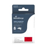 MEDIARANGE PLASTIC TAPE CASSETTE FOR LABEL PRINTERS USING BROTHER TZ-451/TZE-451 24MM 8M LAMINATED BLACK ON RED (MRBTZ451)