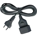 BRENNENSTUHL PLASTIC EXTENSION CABLE 3M BLACK H03VVH2-F 2X0,75 (1161790) (BNN1161790)