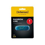 INTENSO USB 2.0 STICK  4GB RAINBOW LINE BLUE (3502450) (NSO3502450)