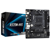ASROCK A520M-HVS, SOCKET AMD AM4, CS AMD A520, 2 DIMM SOCKETS DDR4, DSUB/HDMI, LAN GIGABIT, MICRO-ATX, 2YW.