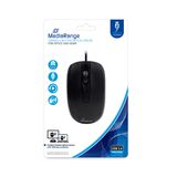 MEDIARANGE OPTICAL MOUSE CORDED 3-BUTTON (BLACK, WIRED) (MROS211)