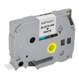 MEDIARANGE PLASTIC TAPE CASSETTE FOR LABEL PRINTERS USING BROTHER TZ-231S/TZE-231S 12MM 4M LAMINATED BLACK ON WHITE (MRBTZ231S)