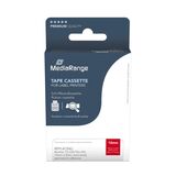 MEDIARANGE PLASTIC TAPE CASSETTE FOR LABEL PRINTERS USING BROTHER TZ-435/TZE-435 12MM 8M LAMINATED WHITE ON RED (MRBTZ435)