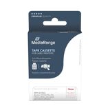MEDIARANGE PLASTIC TAPE CASSETTE FOR LABEL PRINTERS USING BROTHER TZ-232/TZE-232 12MM 8M LAMINATED RED ON WHITE (MRBTZ232)