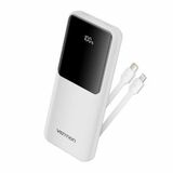 VENTION 10.000MAH POWER BANK (MICRO-USB + USB-C + USB-A + USB-A) WITH BUILT-IN TYPE-C AND LIGHTNING CABLES 22.5W WHITE LED DISPLAY TYPE (FHOW0) (VENFHOW0)