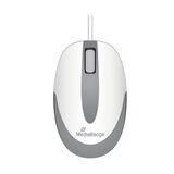 MEDIARANGE OPTICAL MOUSE CORDED 3-BUTTON COMPACT-SIZED (WHITE/GREY, WIRED) (MROS214)