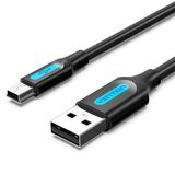 VENTION USB 2.0 A MALE TO MINI-B MALE CABLE 0.5M BLACK PVC TYPE (COMBD) (VENCOMBD)