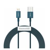 BASEUS LIGHTNING SUPERIOR SERIES CABLE, FAST CHARGING, DATA 2.4A, 2M BLUE (CALYS-C03) (BASCALYS-C03)