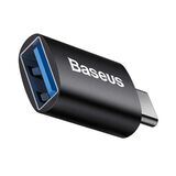 BASEUS CONVERTER INGENUITY SERIES MINI OTG ADAPTOR USB-A 3.1 FEMALE TO TYPE-C MALE BLACK (ZJJQ000001) (BASZJJQ000001)