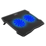 POWERTECH ΒΆΣΗ & ΨΎΞΗ LAPTOP PT-930, ΈΩΣ 15.6", 2X 125MM FAN, LED, ΜΑΎΡΟ