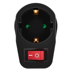 POWERTECH ΑΝΤΆΠΤΟΡΑΣ ΡΕΎΜΑΤΟΣ PT-810, 1X SCHUKO, 16A, ΜΑΎΡΟΣ
