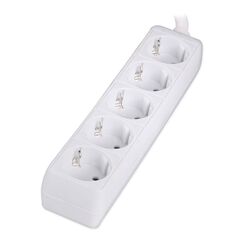 POWERTECH ΠΟΛΎΠΡΙΖΟ PT-869, 5X SCHUKO, 16A, 1.5M, ΛΕΥΚΌ