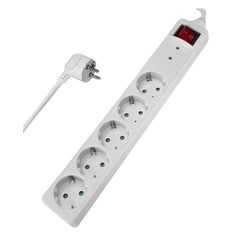 POWERTECH ΠΟΛΎΠΡΙΖΟ ΑΣΦΑΛΕΊΑΣ PT-880, 5X SCHUKO, 16A, 1.5M, ΛΕΥΚΌ