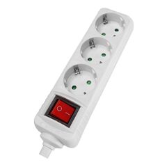 POWERTECH ΠΟΛΎΠΡΙΖΟ PT-885, 3X SCHUKO, 16A, ΧΩΡΊΣ ΚΑΛΏΔΙΟ, ΛΕΥΚΌ
