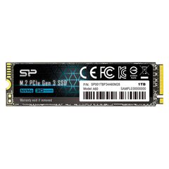 SILICON POWER SSD PCIE GEN3X4 P34A60 M.2 2280, 1TB, 2.200-1.600MB/S