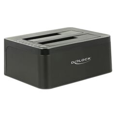 DELOCK DOCKING STATION 62661, CLONE FUNCTION, 2X HDD/SSD, 6GB/S, ΜΑΎΡΟ