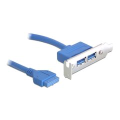 DELOCK ΚΆΡΤΑ ΕΠΈΚΤΑΣΗΣ USB 19 PIN ΣΕ 2X USB 3.0 82976, LOW PROFILE