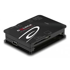 DELOCK CARD READER 91007 ΓΙΑ MICRO SD/SD/CF/MS/XD/M2, ΜΑΎΡΟ