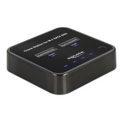DELOCK DOCKING STATION 64178, CLONE FUNCTION, 2X M.2 SSD, 6GBPS, ΜΑΎΡΟ