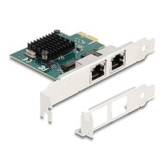 DELOCK ΚΆΡΤΑ ΕΠΈΚΤΑΣΗΣ PCIE X1 ΣΕ 2X RJ45 GIGABIT 88205, 1000MBPS