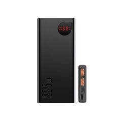 BASEUS ADAMAN OVERSEAS EDITION 2021 POWER BANK 10000MAH 22.5W ΜΕ 2 ΘΎΡΕΣ USB-A ΚΑΙ ΘΎΡΑ USB-C POWER DELIVERY / QUICK CHARGE 3.0 ΜΑΎΡΟ (PPAD070001) (BASPPAD070001)