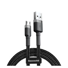 BASEUS CAFULE BRAIDED USB 2.0 TO MICRO USB CABLE ΓΚΡΙ 0.5M (CAMKLF-AG1) (BASCAMKLFAG1)