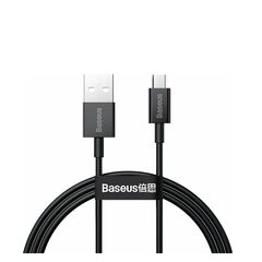 BASEUS SUPERIOR SERIES REGULAR USB 2.0 TO MICRO USB CABLE ΜΑΎΡΟ 1M (CAMYS-01) (BASCAMYS01)