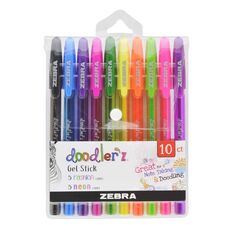 ZEBRA ΣΤΥΛΌ GEL ΜΕ ΠΟΛΎΧΡΩΜΟ ΜΕΛΆΝΙ NEON & FASHION 10ΤΜΧ (ZB-02618) (ZEB02618)