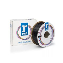 REAL PC PETG 3D PRINTER FILAMENT - BLACK - SPOOL OF 1KG - 1.75MM (REALPCPETGBLACK1000MM175)