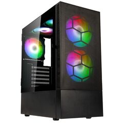 KOLINK OBSERVATORY MX MESH ARGB MIDI TOWER CASE - BLACK (WITH 5 ARGB FANS - 2X140MM & 3X120MM)