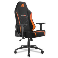 SHARKOON SKILLER SGS20 FABRIC ΚΑΡΈΚΛΑ GAMING ΔΕΡΜΑΤΊΝΗΣ ΜΕ ΡΥΘΜΙΖΌΜΕΝΑ ΜΠΡΆΤΣΑ ΜΑΎΡΟ/ΠΟΡΤΟΚΑΛΊ (SGS20FBLKO) (SHRSGS20FBLKO)
